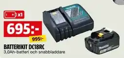 Bauhaus BATTERIKIT DC18RC erbjuda