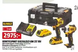 Bauhaus VERKTYGSPAKET DCK2062D2T-QW 2ST 18V erbjuda