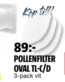 Bauhaus POLLENFILTER OVAL TL-C/D erbjuda