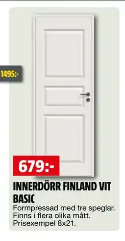 Bauhaus INNERDÖRR FINLAND VIT BASIC erbjuda