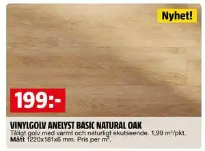 Bauhaus VINYLGOLV ANELYST BASIC NATURAL OAK erbjuda