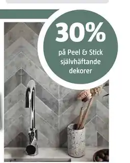 Bauhaus 30% på Peel & Stick självhäftande dekorer erbjuda