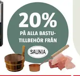 Bauhaus 20% PÅ ALLA BASTUTILLBEHÖR FRÅN SAUNIA erbjuda