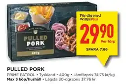 Willys PULLED PORK, Medlemspris erbjuda
