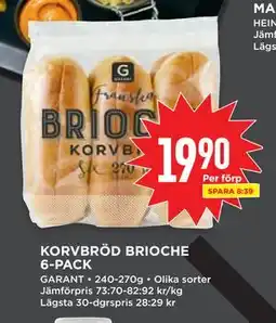 Willys KORVBRÖD BRIOCHE 6-PACK erbjuda
