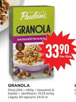 Willys GRANOLA erbjuda