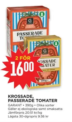 Willys KROSSADE, PASSERADE TOMATER erbjuda