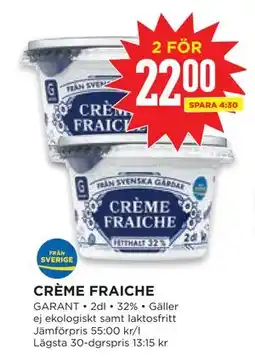 Willys CRÈME FRAICHE erbjuda