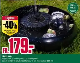 ÖoB Fågelbad erbjuda