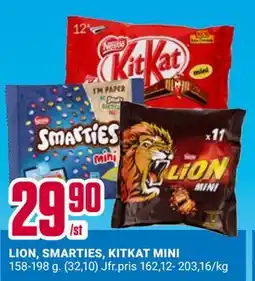 ÖoB LION, SMARTIES, KITKAT MINI erbjuda