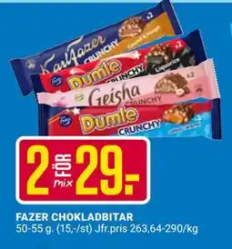 ÖoB FAZER CHOKLADBITAR erbjuda