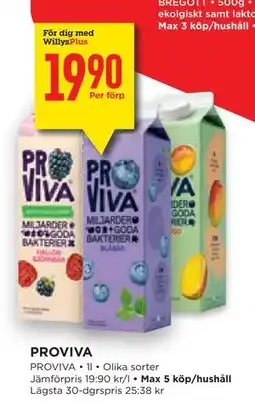 Willys Hemma PROVIVA, Medlemspris erbjuda
