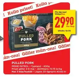 Willys Hemma PULLED PORK, Medlemspris erbjuda
