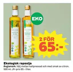 Coop Daglivs Ekologisk rapsolja erbjuda