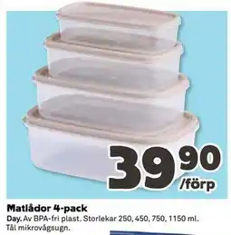 Coop Daglivs Matlådor 4-pack erbjuda