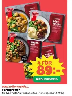 Coop Daglivs Färdigrätter, Medlemspris erbjuda