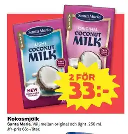 Coop Daglivs Kokosmjölk erbjuda