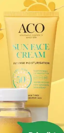 ICA Kvantum ACO Sun Face Cream spf 50+ erbjuda