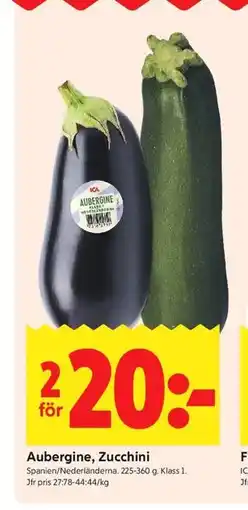 ICA Kvantum Aubergine, Zucchini erbjuda