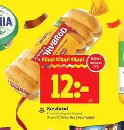 ICA Kvantum Korvbröd erbjuda