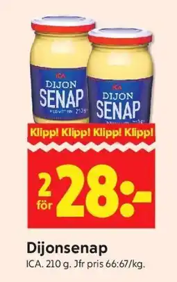 ICA Kvantum Dijonsenap erbjuda