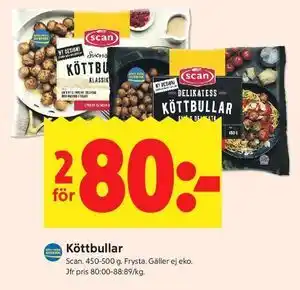 ICA Kvantum Köttbullar erbjuda