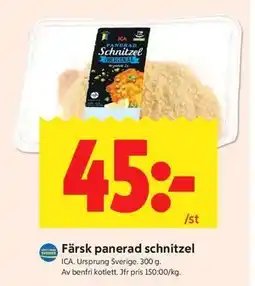 ICA Kvantum Färsk panerad schnitzel erbjuda