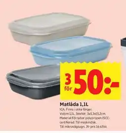 ICA Kvantum Matlåda 1,1L erbjuda