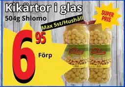 Supergrossen Kikärtor i glas erbjuda
