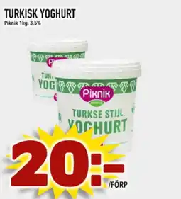 Din Mat Piknik Turkisk yoghurt erbjuda