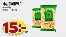 Din Mat Garant Majskorvar erbjuda