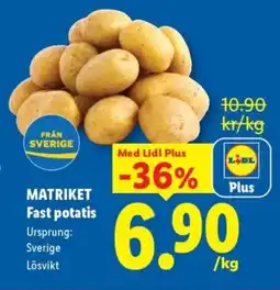 Lidl MATRIKET Fast potatis erbjuda