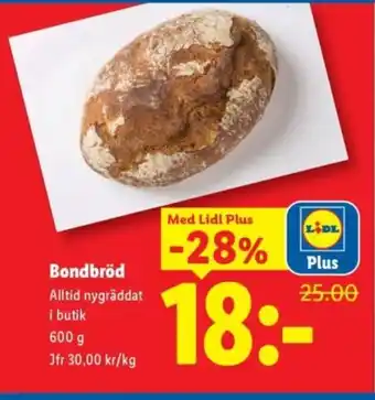 Lidl Bondbröd erbjuda