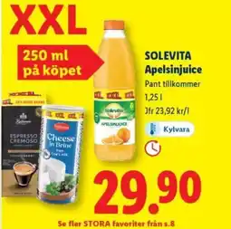 Lidl SOLEVITA Apelsinjuice erbjuda