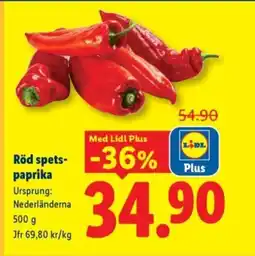 Lidl Röd spets paprika erbjuda