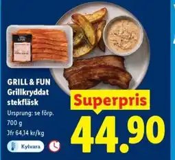 Lidl GRILL & FUN Grillkryddat stekfläsk erbjuda