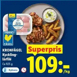 Lidl KRONFÅGEL Kyckling- larfile erbjuda
