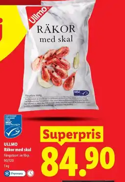 Lidl ULLMO Räkor med skal erbjuda