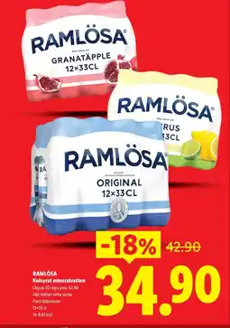 Lidl RAMLÖSA Kolsyrat mineralvatten erbjuda