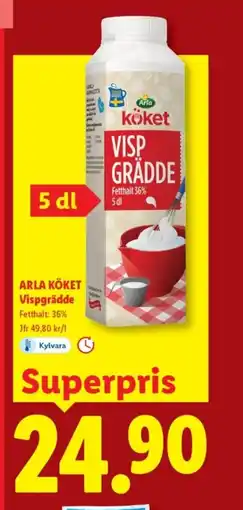 Lidl ARLA KÖKET Vispgrädde erbjuda