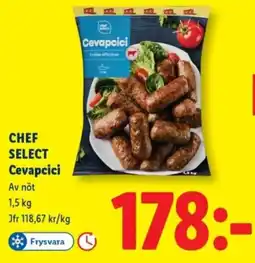 Lidl CHEF SELECT Cevapcici erbjuda