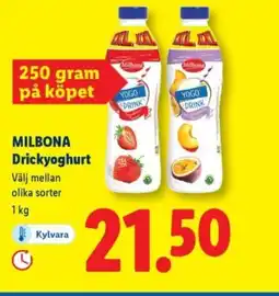 Lidl MILBONA Drickyoghurt erbjuda