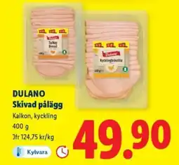 Lidl DULANO Skivad pålägg erbjuda