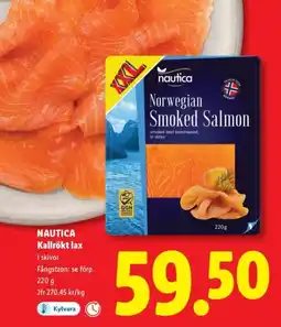 Lidl NAUTICA Kallrökt lax erbjuda