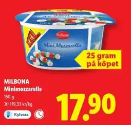 Lidl MILBONA Minimozzarella erbjuda