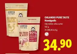 Lidl ORLANDO PURE TASTE Hundgodis erbjuda