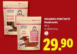 Lidl ORLANDO PURE TASTE Hundsnacks erbjuda