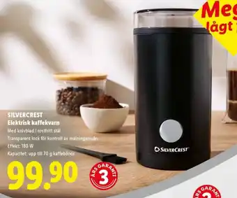 Lidl SILVERCREST Elektrisk kaffekvarn erbjuda