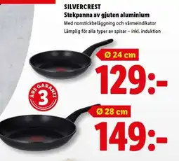 Lidl SILVERCREST Stekpanna av gjuten aluminium erbjuda