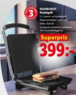 Lidl SILVERCREST Paninigrill erbjuda